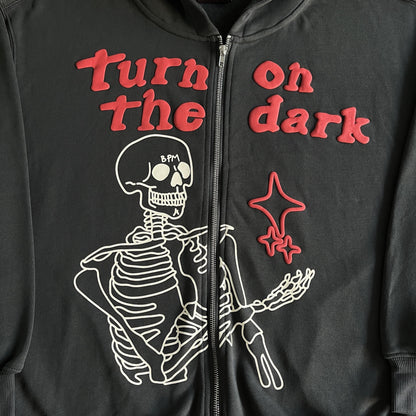 Broken P Skeleton Zip Up Hoodie
