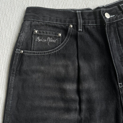 Broken P Denim Jeans Shorts